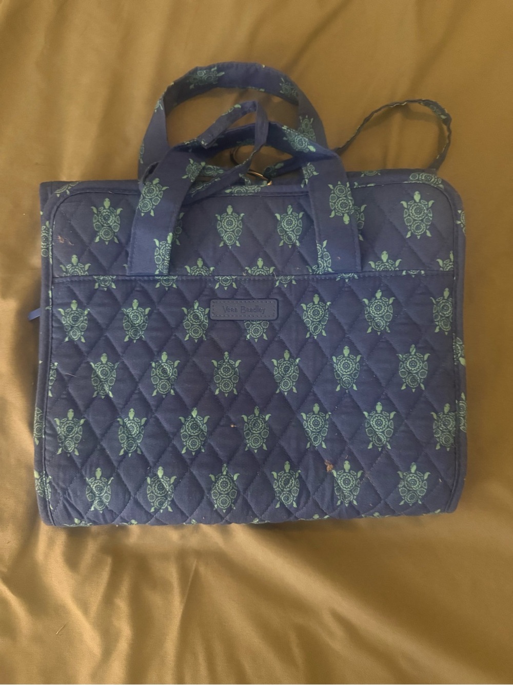 Vera Bradley Hanging Toiletry Case Marine Turtles Travel Organizer - retired